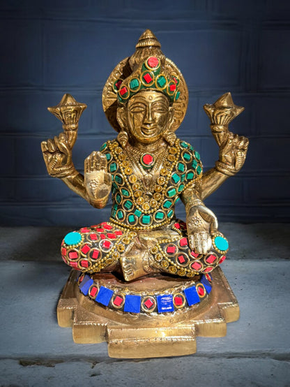 Brass Goddess Laxmi Idol