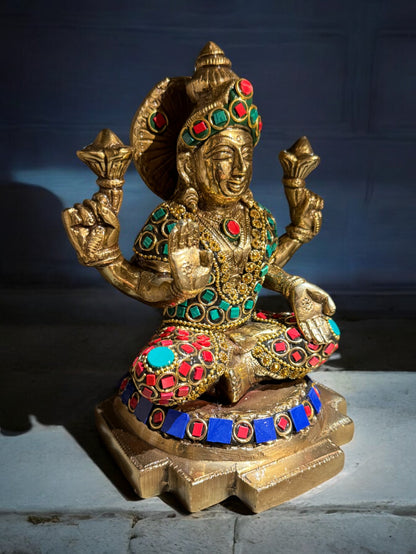 Brass Goddess Laxmi Idol