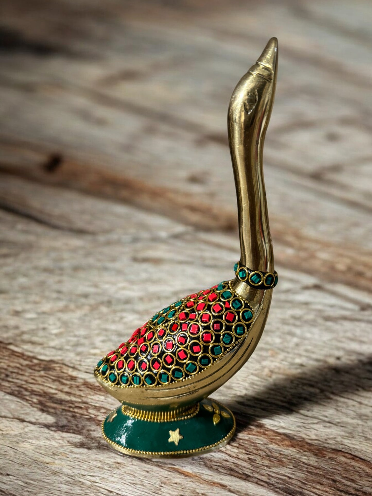 Brass Duck Decor Piece, 10.5 Inch