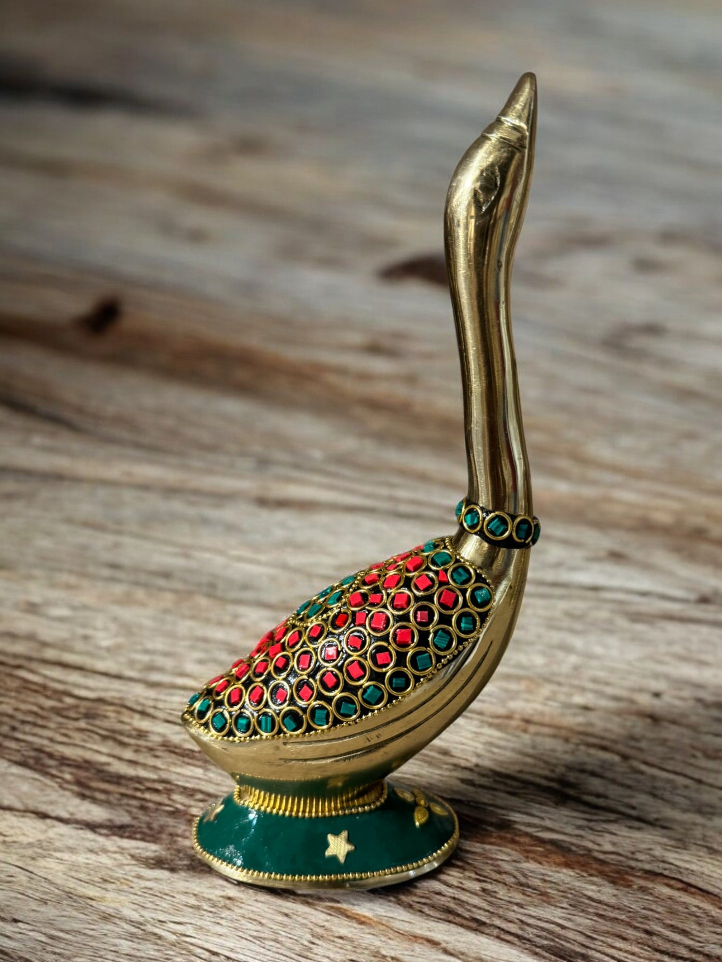 Brass Duck Decor Piece, 10.5 Inch