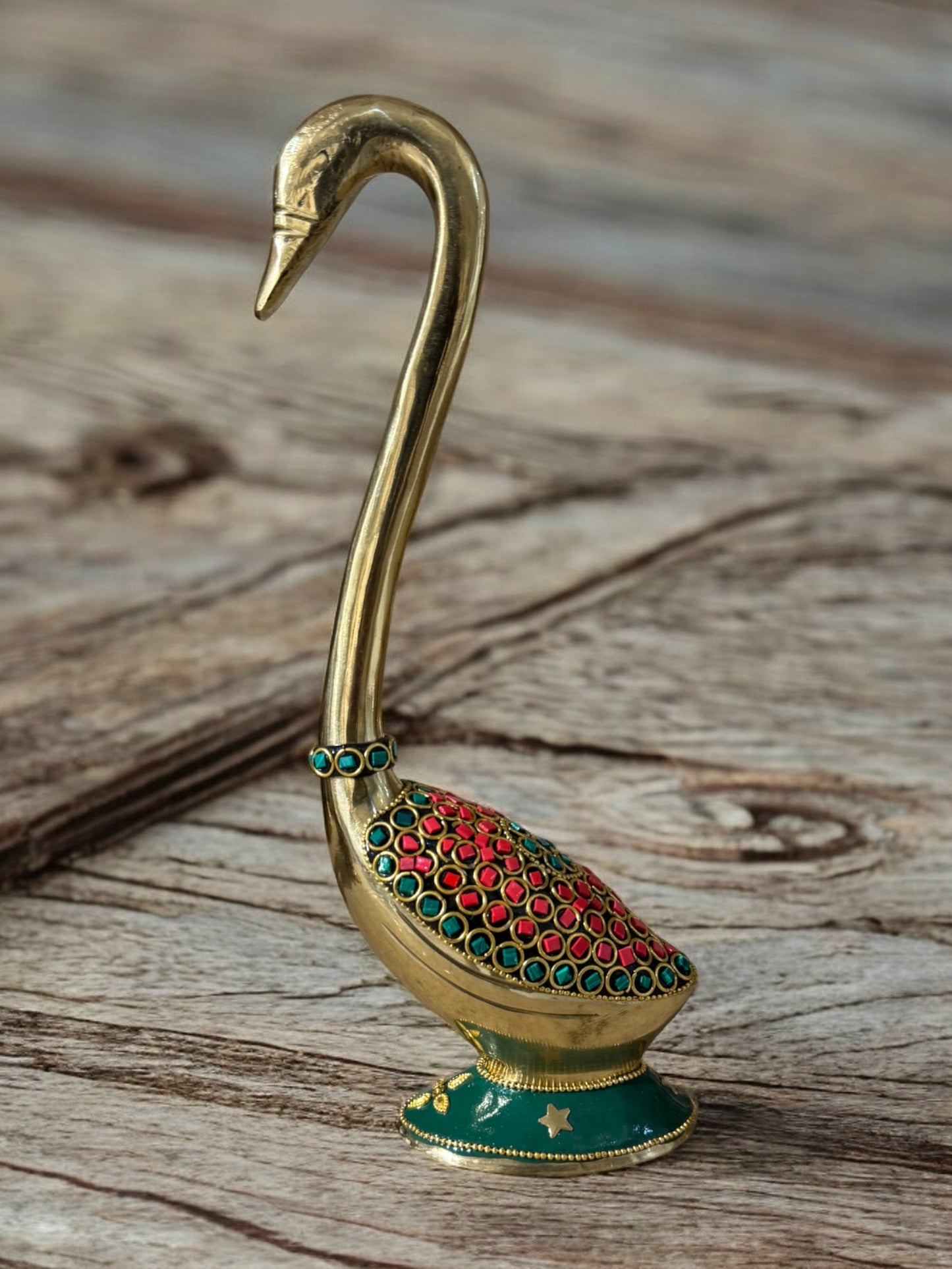 Brass Duck Decor Piece, 12 Inches